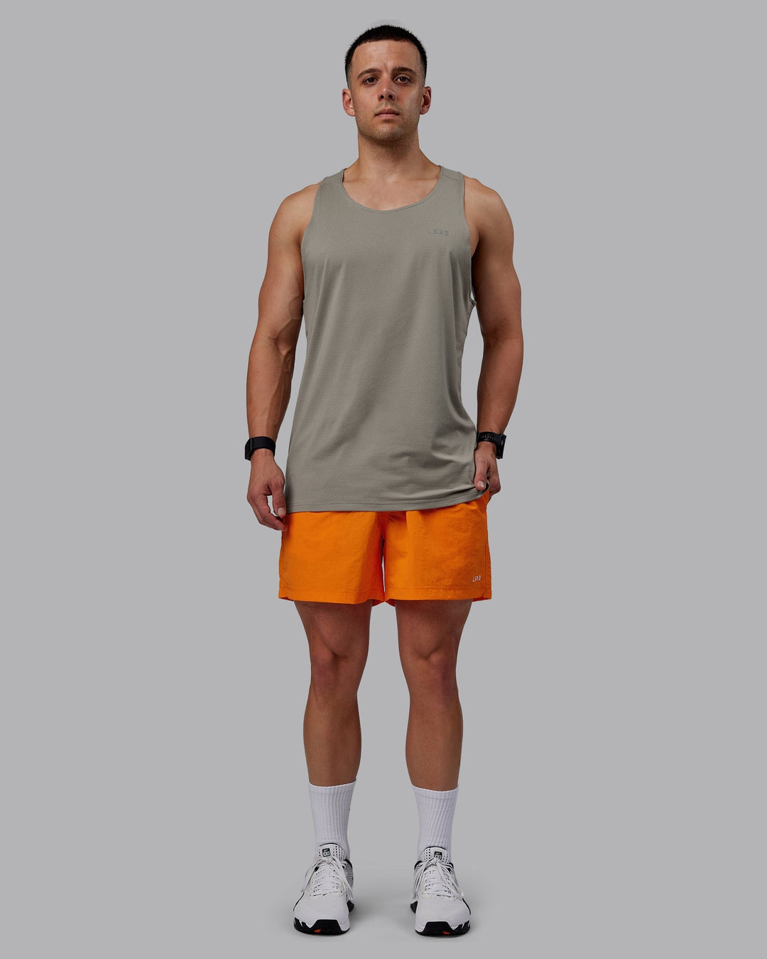 Man wearing Classic 5&quot; Shorts - Vibrant Orange