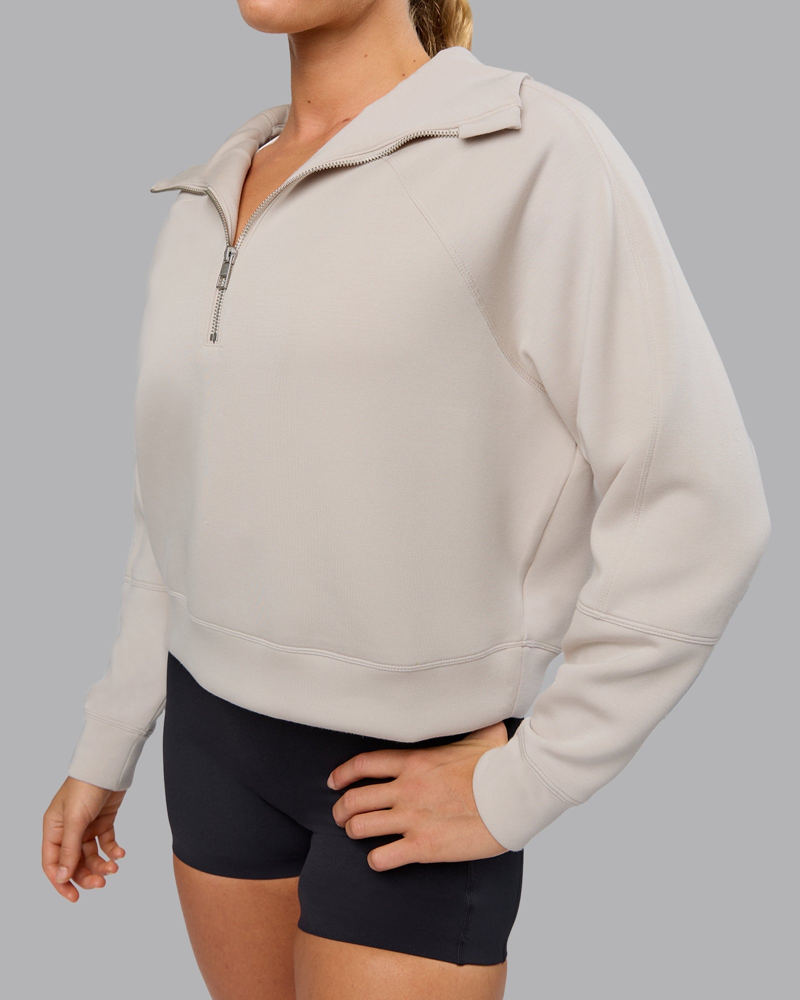 Elevate SoftTouch 1/2 Zip Sweater - Shale Beige | LSKD – LSKD US