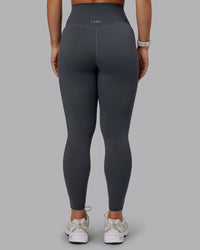 Woman wearing Elixir Ultra High-Rise Full Length Leggings in Dark Storm | Size:S | Thumbnail Index: 4