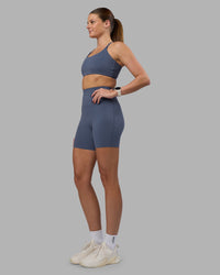 Woman wearing Elixir Ultra High-Rise 6" Short - Night Shadow | Model:Phoebe | Size:S