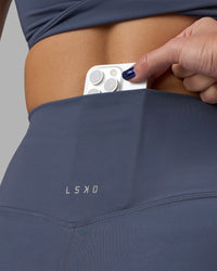 Woman wearing Elixir Ultra High-Rise 6" Short - Night Shadow | Model:Phoebe | Size:S