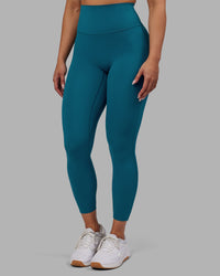 Woman wearing Elixir Ultra High-Rise 7/8 Legging - Blue Coral | Model:Ayla | Size:S | Thumbnail Index: 6