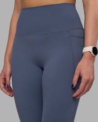 Woman wearing Elixir Ultra High-Rise Full Length Legging Pockets - Night Shadow | Model:Phoebe | Size:S