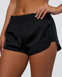 Woman wearing Energy 1.8" Training Short - Black | Model:Amity | Size:S