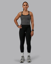 Woman wearing Flame Ribbed Tank in Dark Storm | Size:S | Model:Tylah | Thumbnail Index: 3