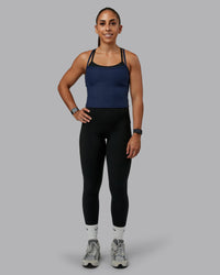 Woman wearing Flame Ribbed Tank in Future Navy | Size:S | Model:Tylah | Thumbnail Index: 6
