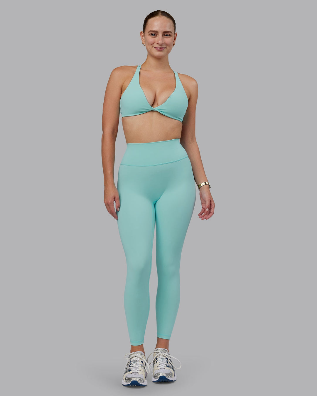 Woman wearing Fusion 7/8 Length Tight in Island Paradise | Size:S