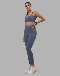 Woman wearing Fusion Ultra High-Rise 7/8 Legging - Night Shadow | Model:Rhiley | Size:S | Thumbnail Index: 4
