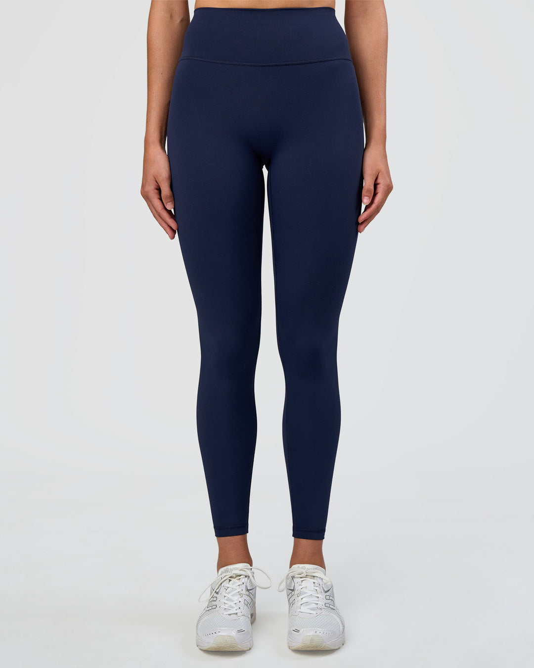 Woman wearing Fusion Ultra High-Rise Full Length Legging - Future Navy | Model:Evie | Size:S
