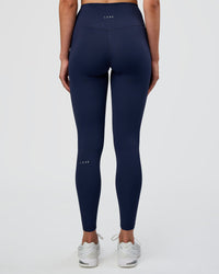 Woman wearing Fusion Ultra High-Rise Full Length Legging - Future Navy | Model:Evie | Size:S