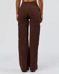 Woman wearing Fusion V-Contour High-Rise Pant - Hot Chocolate | Model:Bianca | Size:S