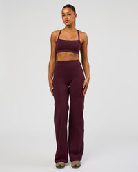 Woman wearing Fusion V-Contour High-Rise Tall Pant - Cherry Lacquer | Model:Rosie | Size:S