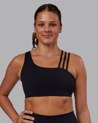 Woman wearing Galvanise Sports Bra 2.0 - Black | Model:Phoebe | Size:S