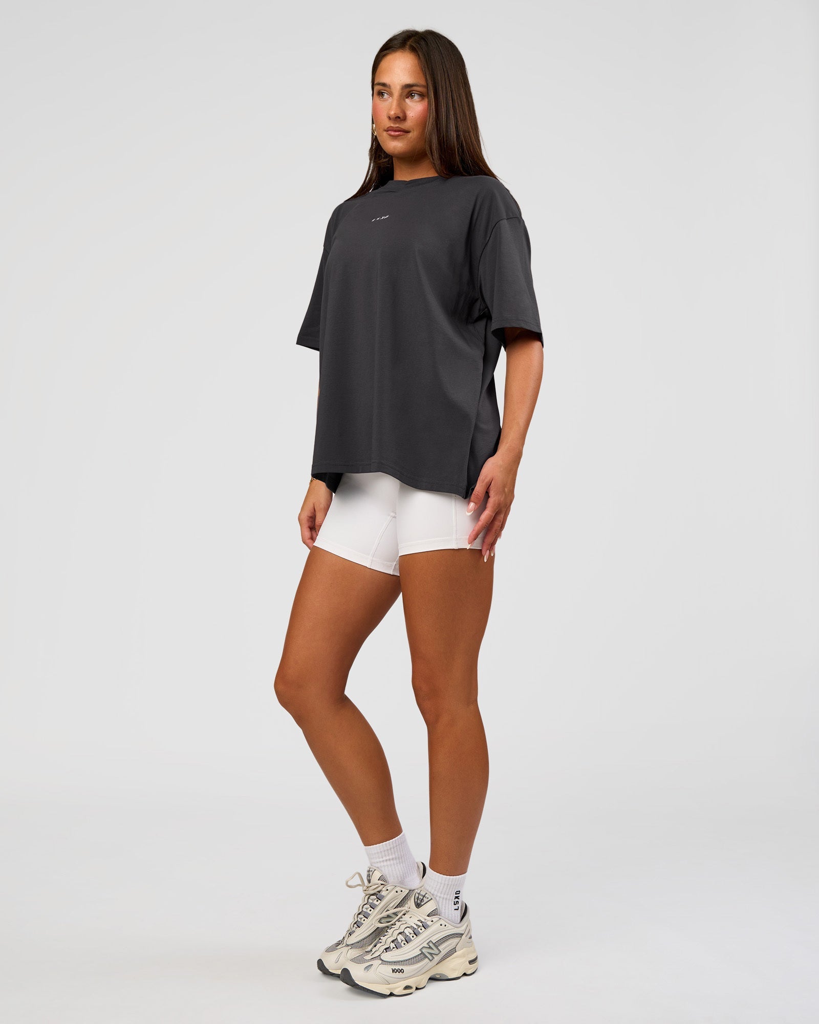 Go-To FLXCotton Oversized Tee - Dark Storm-White | LSKD – LSKD US