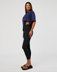Woman wearing Go-To FLXCotton Oversized Tee - Future Navy-White | Model:Bianca | Size:S