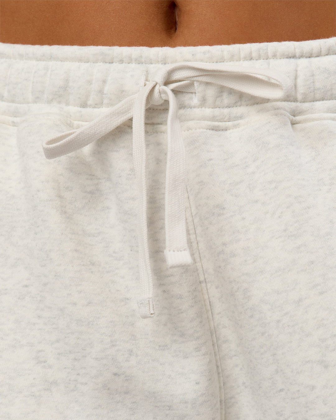 Woman wearing Go-To Oversized Track Pant - Silver Marl | Model:Bianca | Size:S - view 4