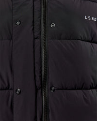 Woman wearing Go-To Puffer Jacket - Black | Model:Ella | Size:S