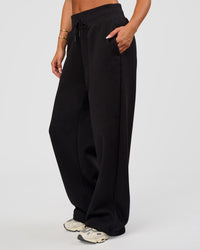 Woman wearing Go-To Wide Leg Track Pant - Black | Model:Bianca | Size:S | Thumbnail Index: 0