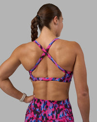 Woman wearing Inspired Sports Bra - Pink Luminous | Model:Hannah | Size:S