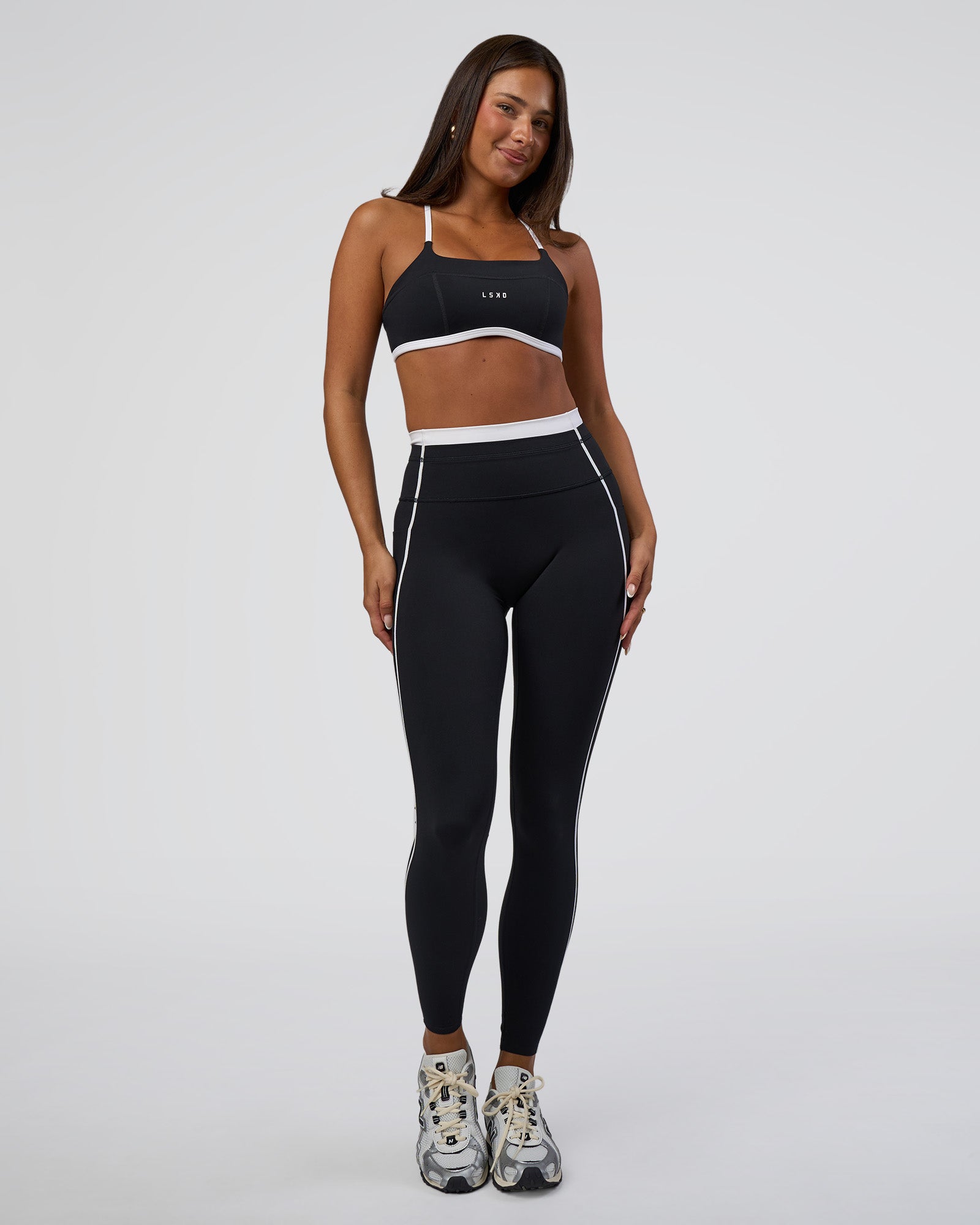 Liberate Contrast High-Rise Full Length Legging Pockets - Black