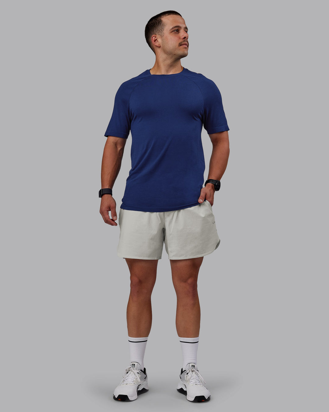 Man wearing Lift 6&quot; Lined Performance Shorts - Digital Mist