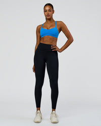 Woman wearing Luna Sports Bra - Palace Blue | Model:Rosie | Size:S