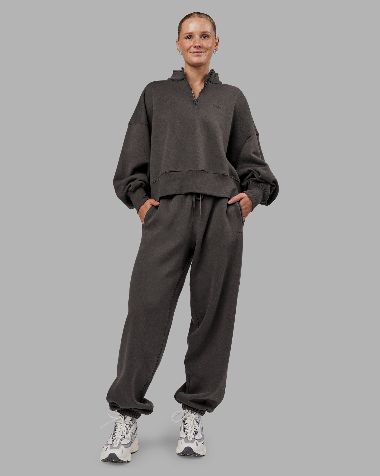 MVP 1/2 Zip Oversized Sweater - Dark Storm | LSKD – LSKD US