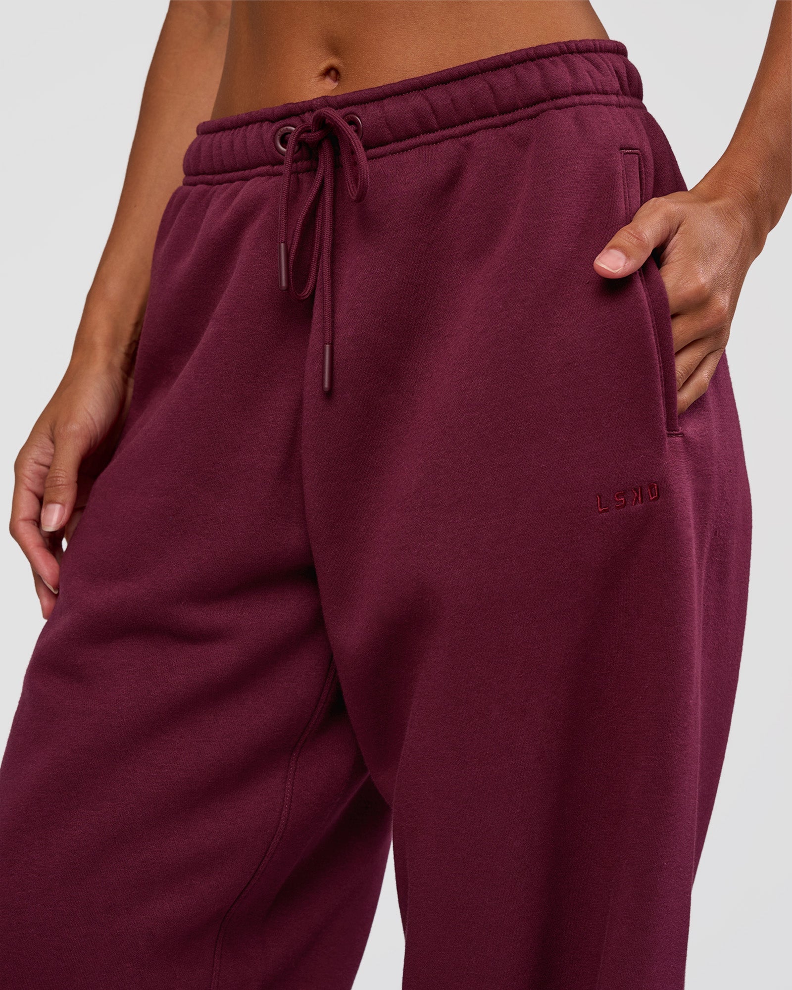 MVP Oversized Slouchy Fit Track Pant - Cherry Lacquer | LSKD – LSKD US