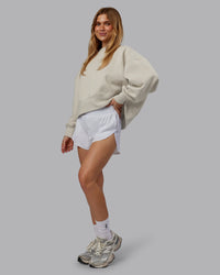 Woman wearing MVP Oversized Sweater - Shale Beige | Model:Emilie | Size:S | Thumbnail Index: 2