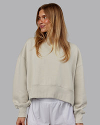 Woman wearing MVP Oversized Sweater - Shale Beige | Model:Emilie | Size:S | Thumbnail Index: 0