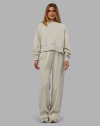 Woman wearing MVP Oversized Sweater - Shale Beige | Model:Emilie | Size:S | Thumbnail Index: 1