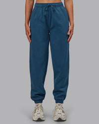 Woman wearing MVP Track Pant - Indigo | Model:Paris | Size:S