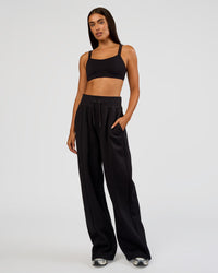 Woman wearing MVP Wide Leg Tall Track Pant - Black | Model:Ruby | Size:S | Thumbnail Index: 7