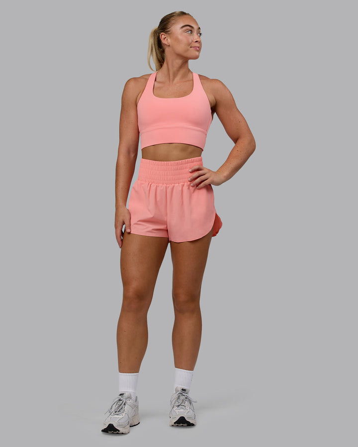 Woman wearing Power Train 2&quot; Shorts - Murex Shell
