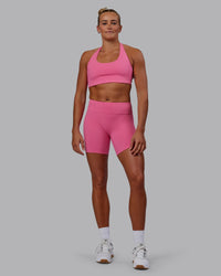 Woman wearing RXD Low-Rise 6" Short - Carmine Rose