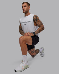 Man wearing Rep 5" Lined Performance Shorts in Black | Size:S | Thumbnail Index: 2