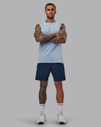 Man wearing Rep 7'' Performance Short in Future Navy | Size:S