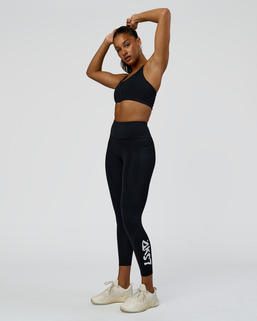 Rep Street Script Ultra High-Rise 7/8 Legging Pockets - Black-White ...