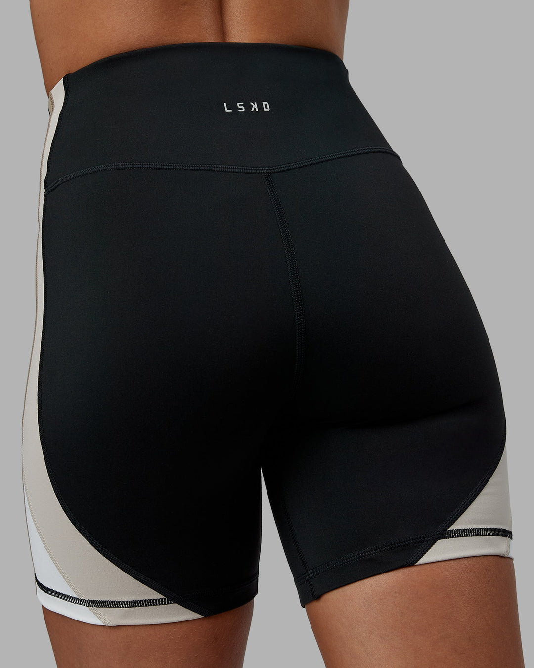 Woman wearing Revitalise Ultra High-Rise 6" Short - Black-Multi | Model:Tylah | Size:S - view 8