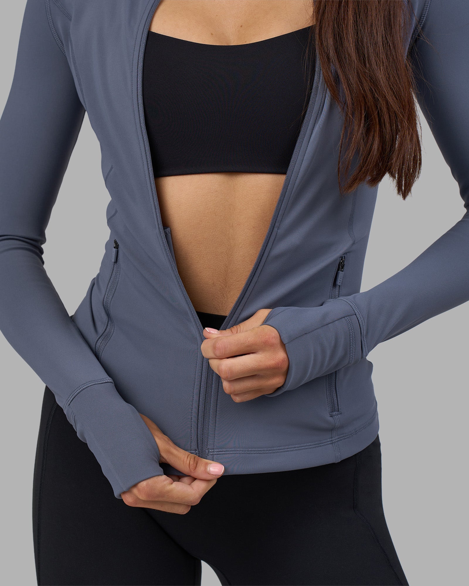 Stride Zip Through Jacket - Night Shadow | LSKD – LSKD US