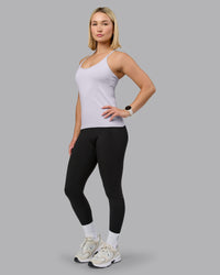 Woman wearing Transition CloudFLX Shelf Bra Tank - Soft Grey | Model:Halle | Size:S | Thumbnail Index: 3