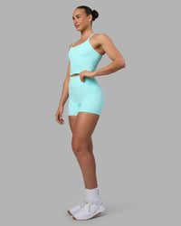 Woman wearing Twist Tank With Shelf Bra - Island Paradise | Model:Sophie | Size:S
