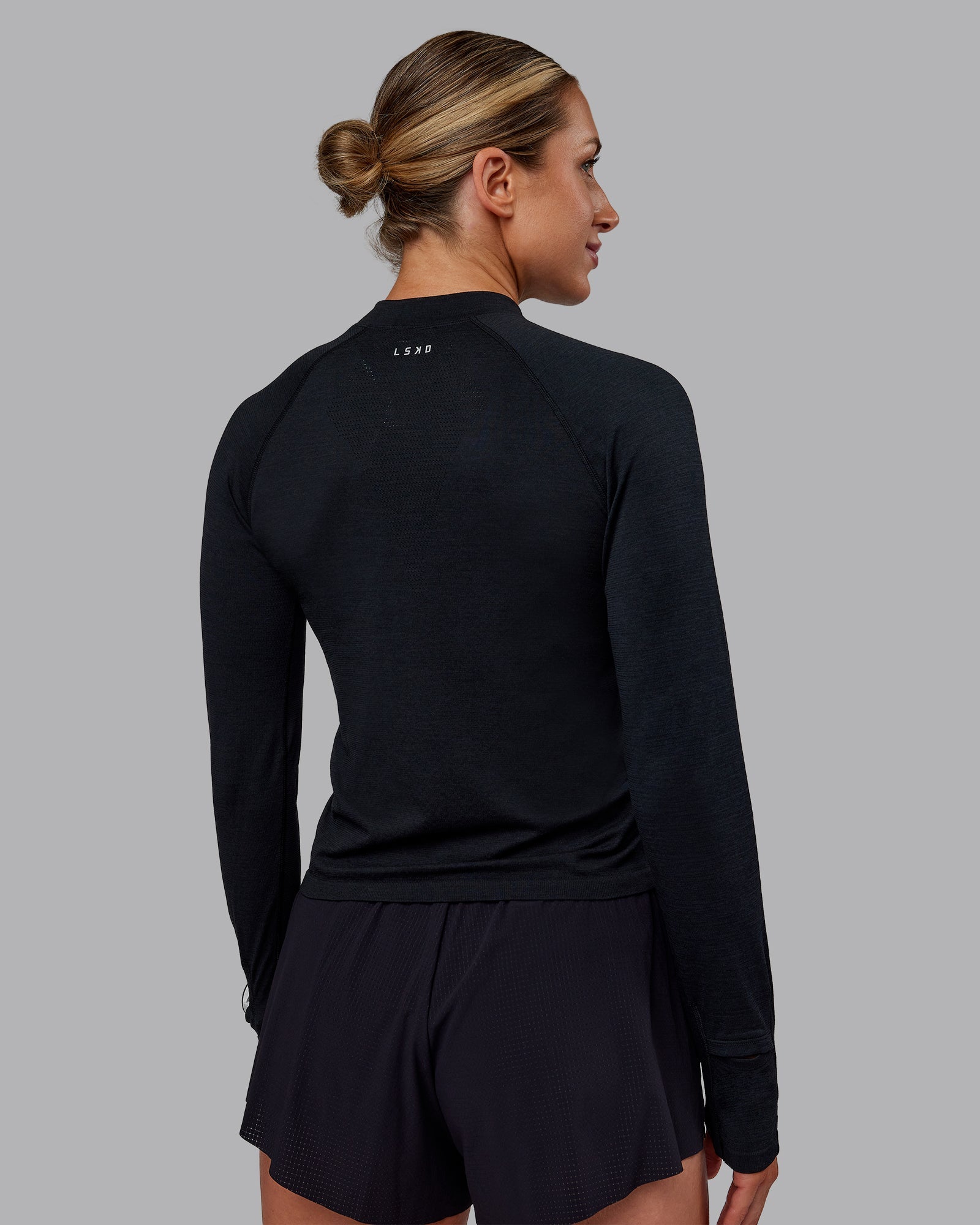 AeroFLX+ Long Sleeve Half Zip - Black Marl | LSKD – LSKD US