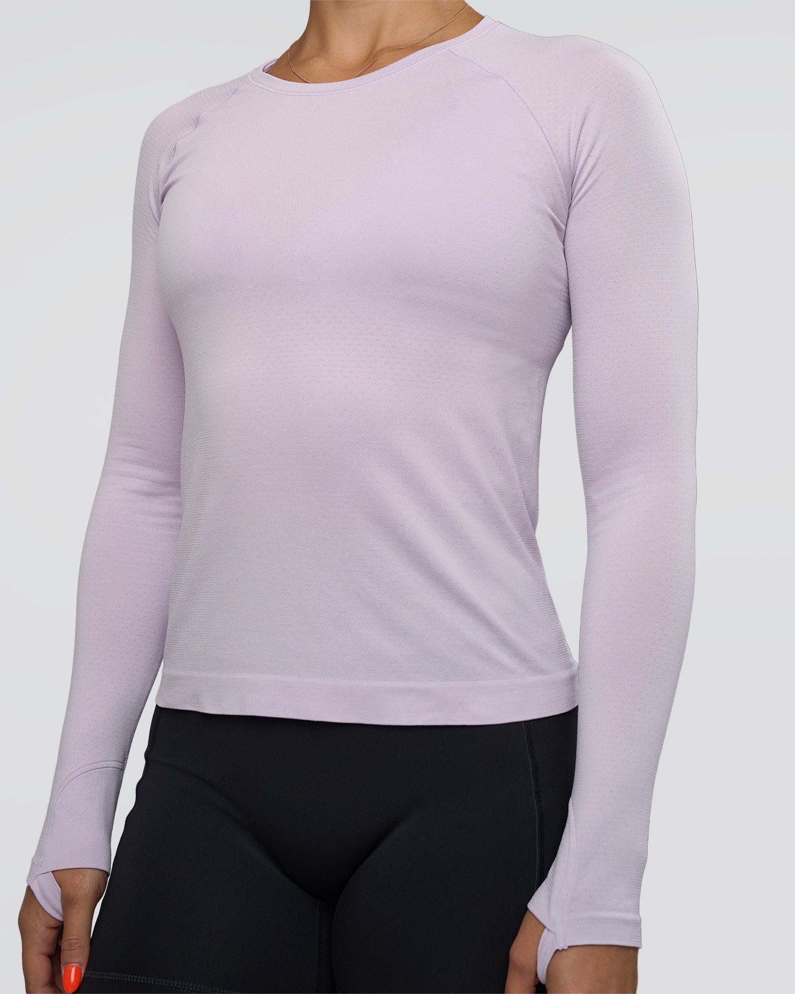 Womens AeroFLX+ Seamless Long Sleeve Tee - Fair Orchid | LSKD