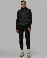 Woman wearing All Day Puffer Vest - Black | Thumbnail Index: 7