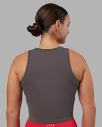 Woman wearing Base Tank - Dark Storm | Model:Keisha | Size:S