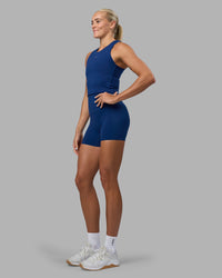 Woman wearing Base Tank - Midnight Blue | Model:Katie | Size:S | Thumbnail Index: 3