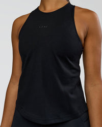 Woman wearing Wrap It Up FLXCotton Tank - Black | Model:Rosie | Size:S