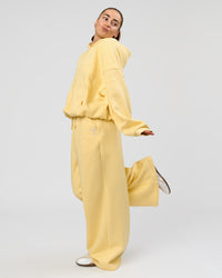 Woman wearing Zola Wide Leg Lounge Pant - Lemon | Model:Grace | Size:S