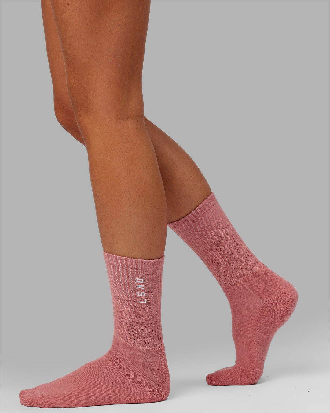 Signal 3 Pack Crew Socks - Old Rose-Dry Rose-Off White